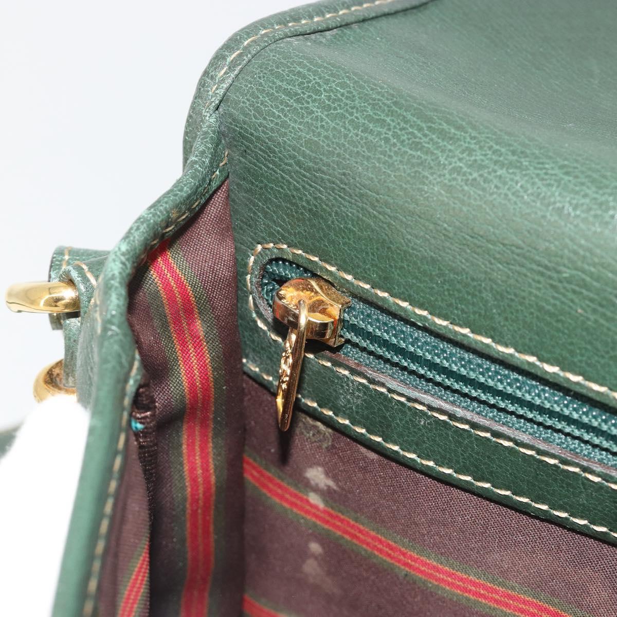 LOEWE Velazquez Shoulder Bag Leather Blue Gold Tone Auth 194205