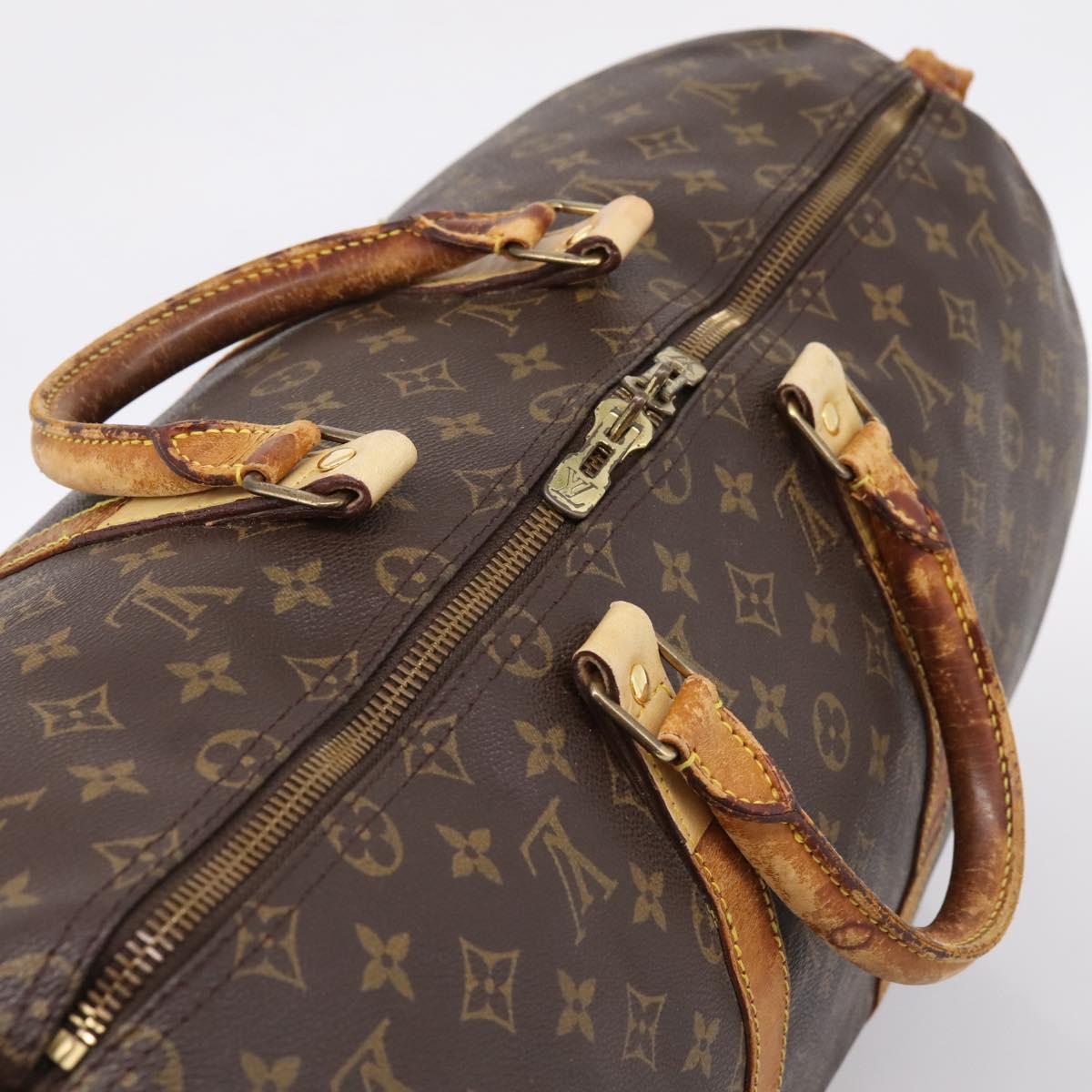 LOUIS VUITTON Monogram Keepall Bandouliere 50 Boston Bag M41416 LV Auth 194207