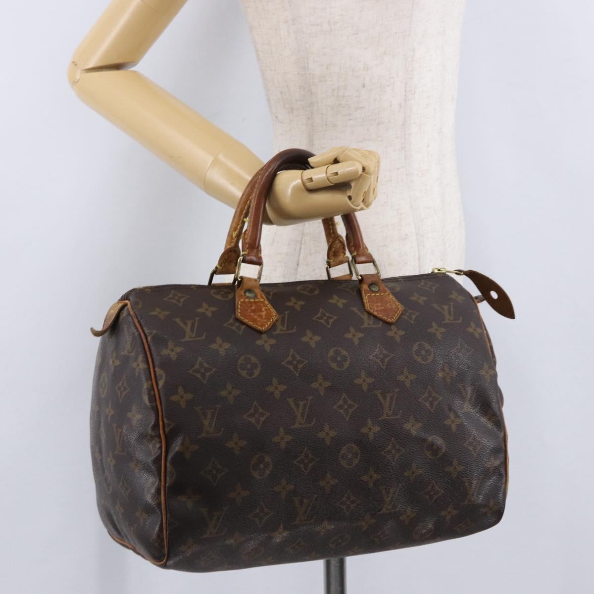 LOUIS VUITTON Monogram Speedy 30 Hand Bag M41526 LV Auth 194217