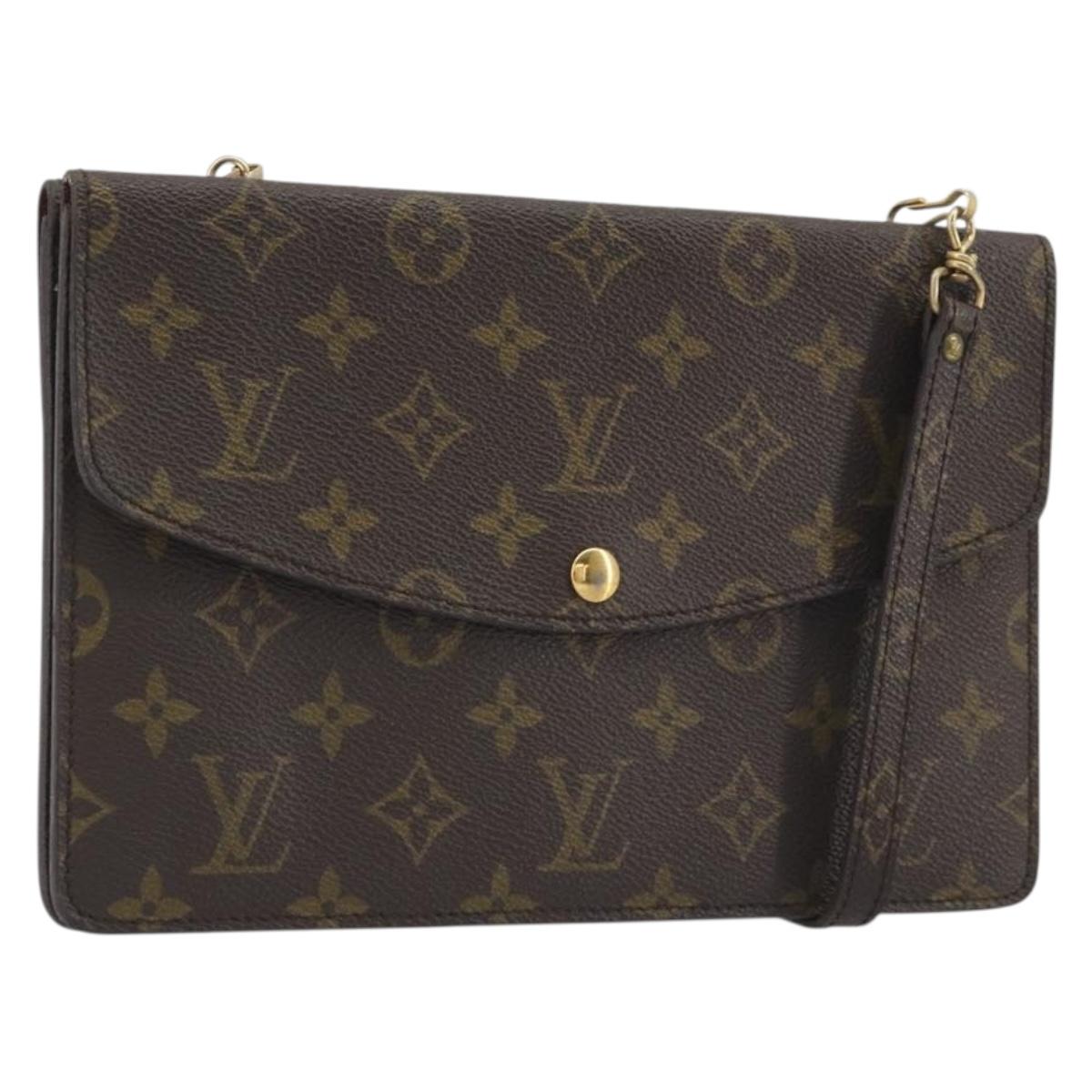 LOUIS VUITTON Monogram Double Rabat Shoulder Bag M51815 LV Auth 194220