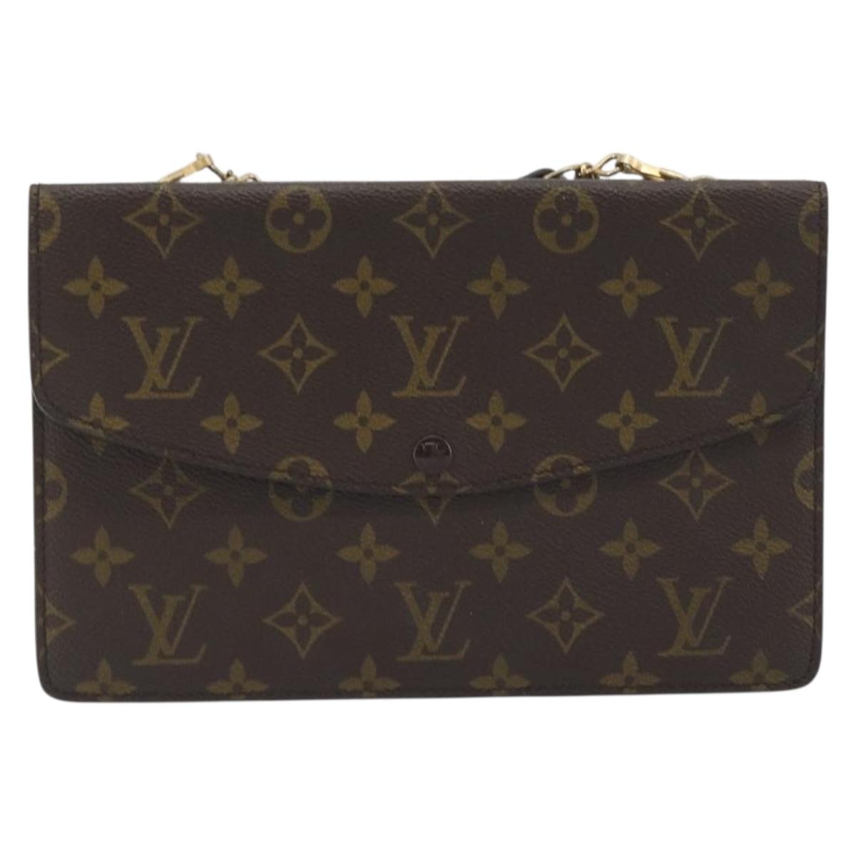 LOUIS VUITTON Monogram Double Rabat Shoulder Bag M51815 LV Auth 194220