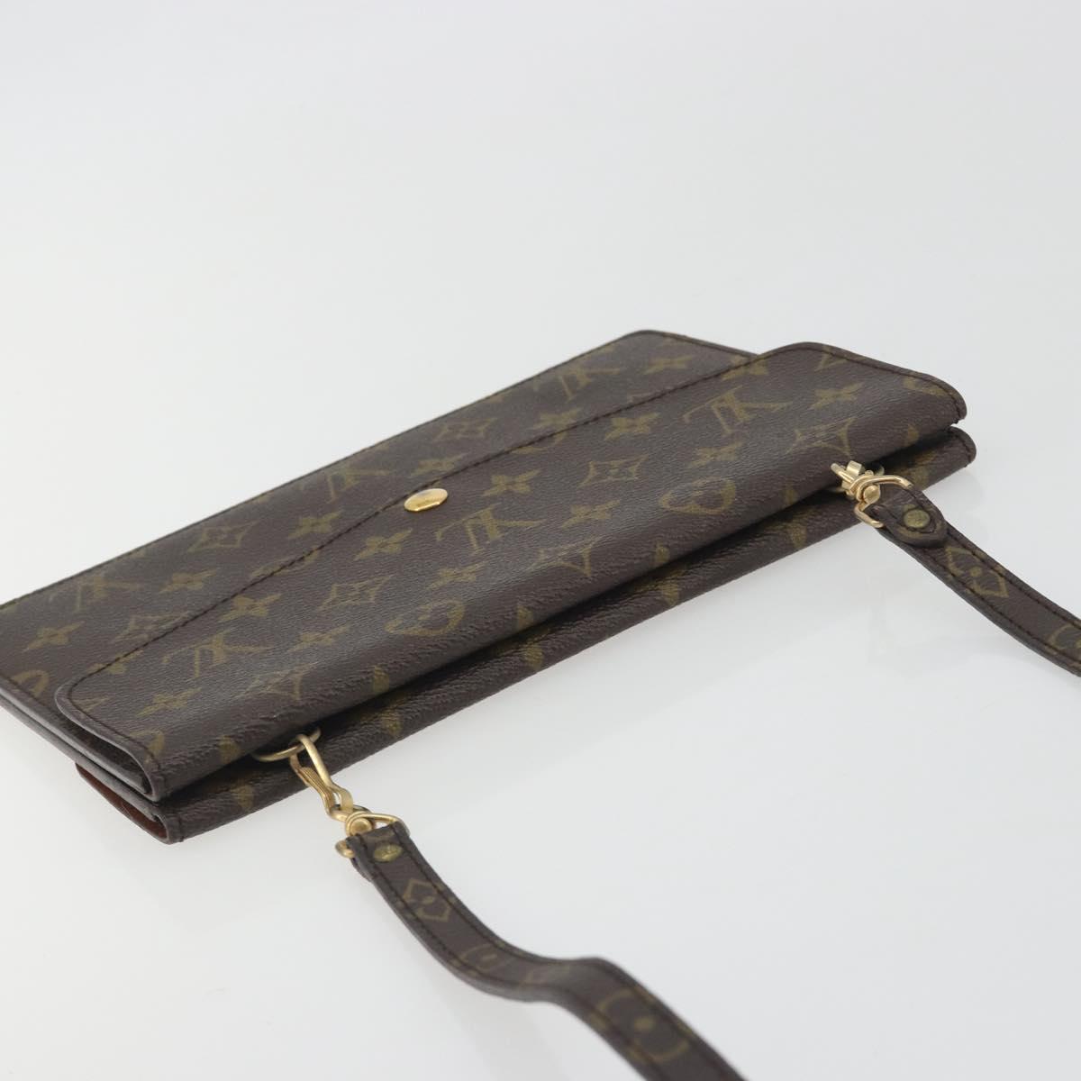 LOUIS VUITTON Monogram Double Rabat Shoulder Bag M51815 LV Auth 194220