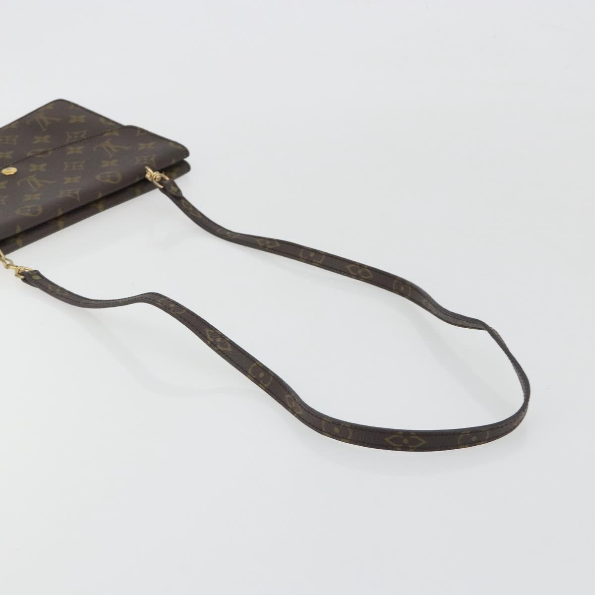 LOUIS VUITTON Monogram Double Rabat Shoulder Bag M51815 LV Auth 194220