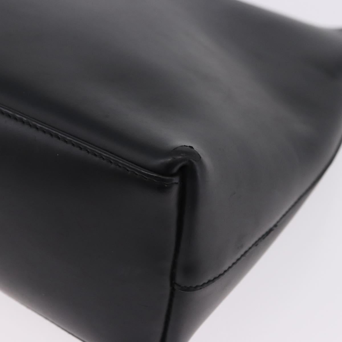 GUCCI Shoulder Bag Leather Black Silver 001 1978 3444 Auth 194226