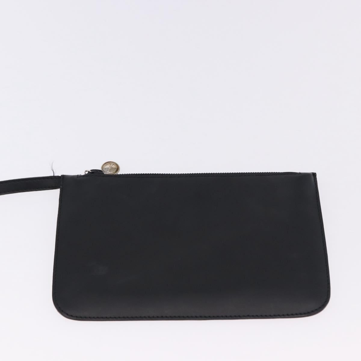 GUCCI Shoulder Bag Leather Black Silver 001 1978 3444 Auth 194226