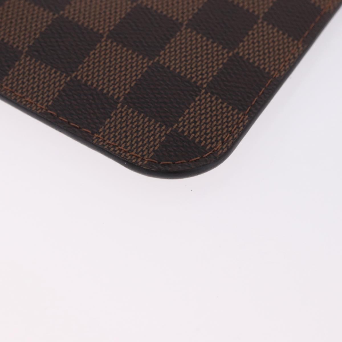 LOUIS VUITTON Damier Ebene Neverfull MM Pouch LV Auth 194228A