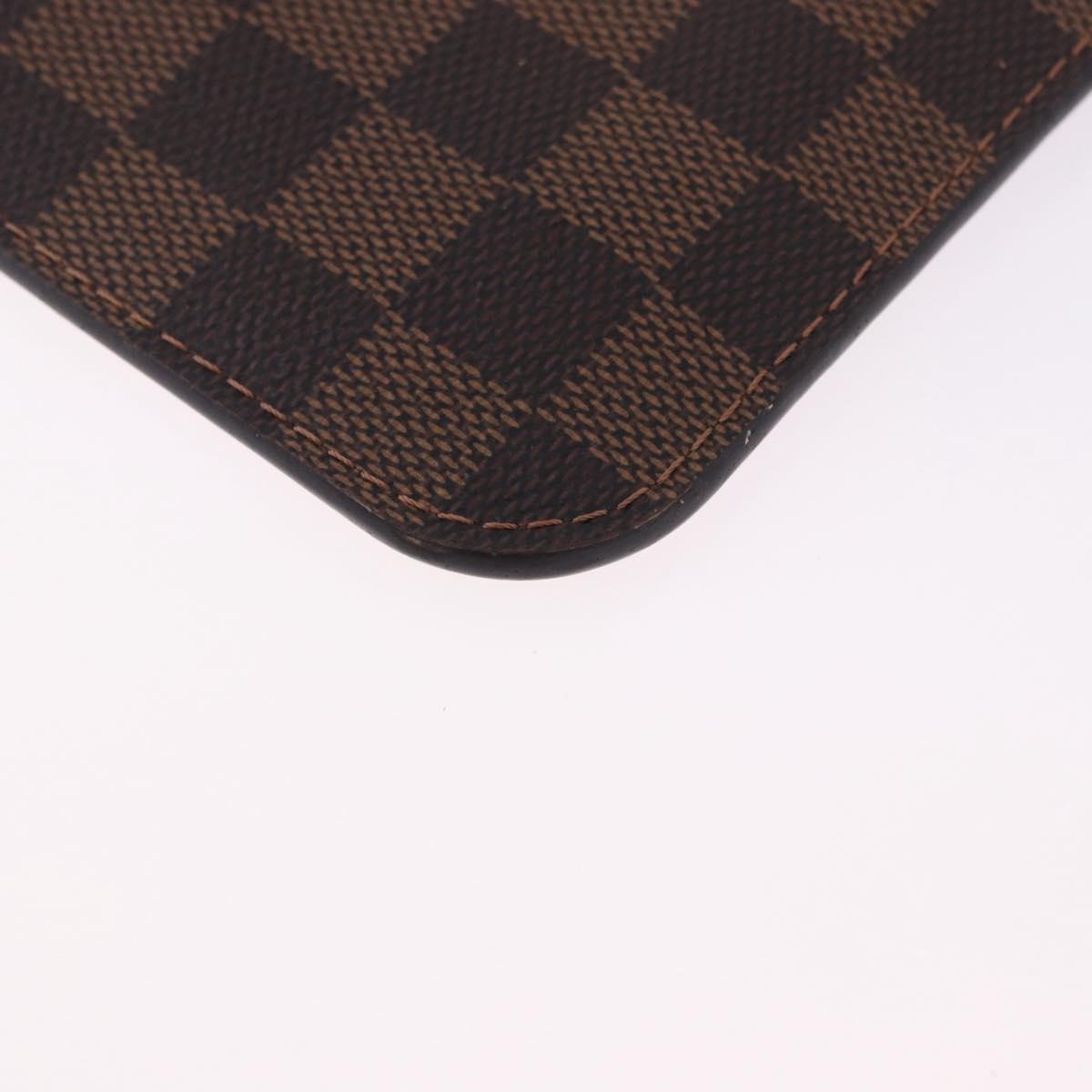 LOUIS VUITTON Damier Ebene Neverfull MM Pouch LV Auth 194228A