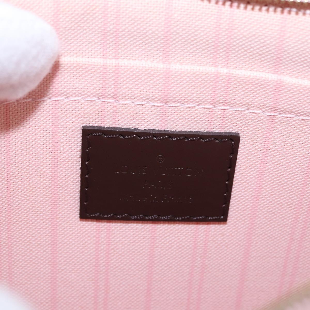 LOUIS VUITTON Damier Ebene Neverfull MM Pouch LV Auth 194228A
