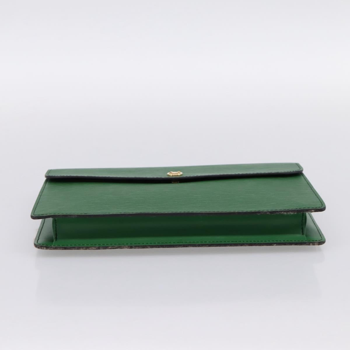LOUIS VUITTON Epi Montaigne 27 Clutch Bag Green M52654 LV Auth 194230A