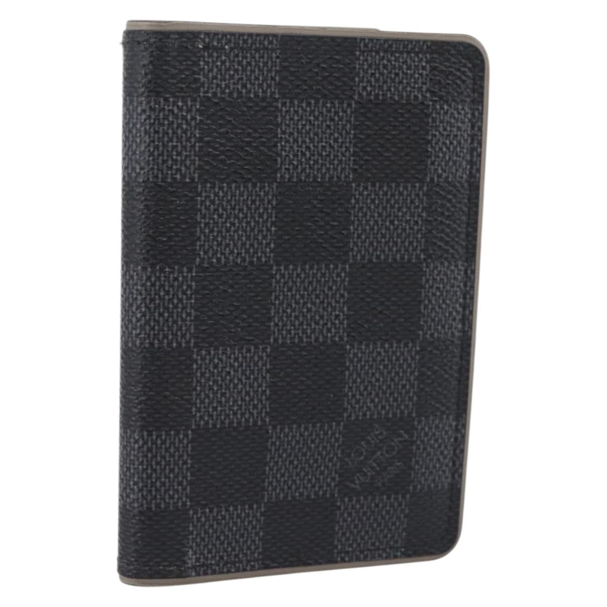LOUIS VUITTON Damier Grafitte Organizer Dupoch Card Case N63256 LV Auth 194234A