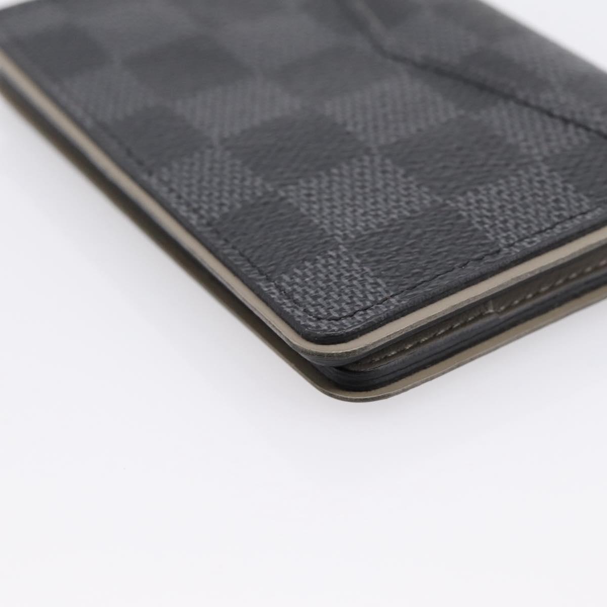 LOUIS VUITTON Damier Grafitte Organizer Dupoch Card Case N63256 LV Auth 194234A
