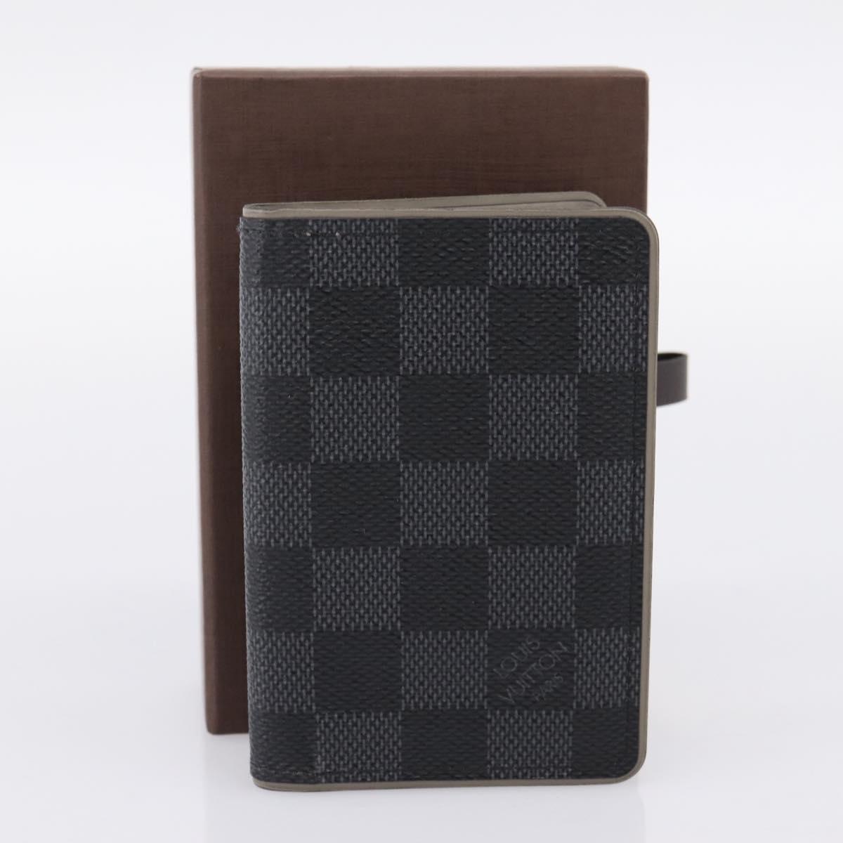 LOUIS VUITTON Damier Grafitte Organizer Dupoch Card Case N63256 LV Auth 194234A