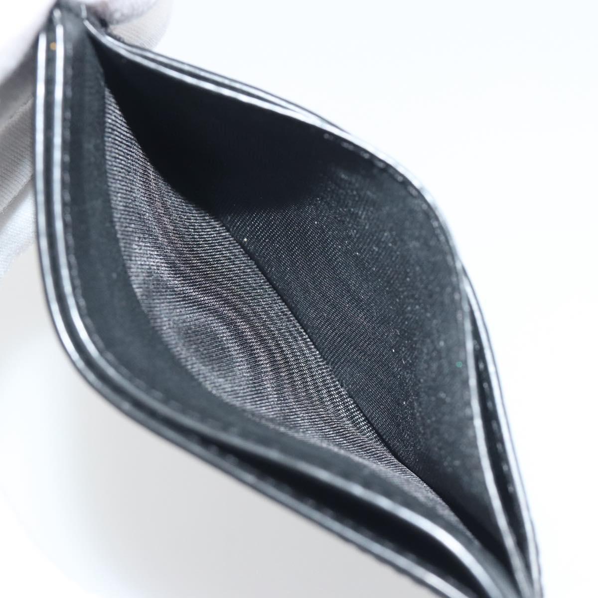 SAINT LAURENT Card Case Leather Black 485631 Auth 194237M