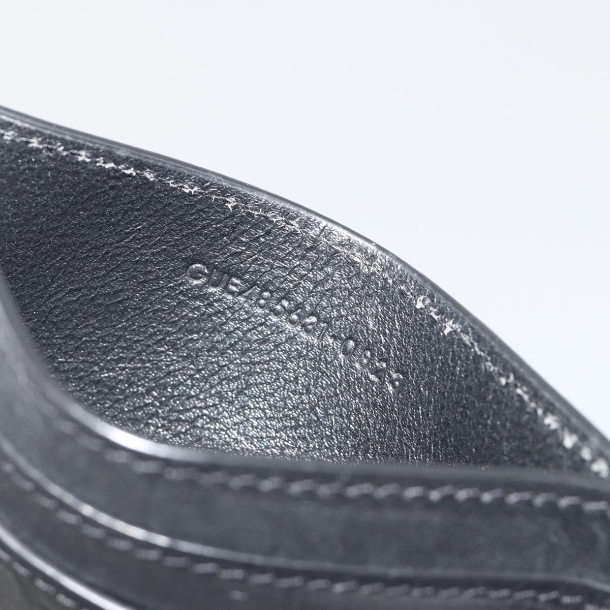 SAINT LAURENT Card Case Leather Black 485631 Auth 194237M