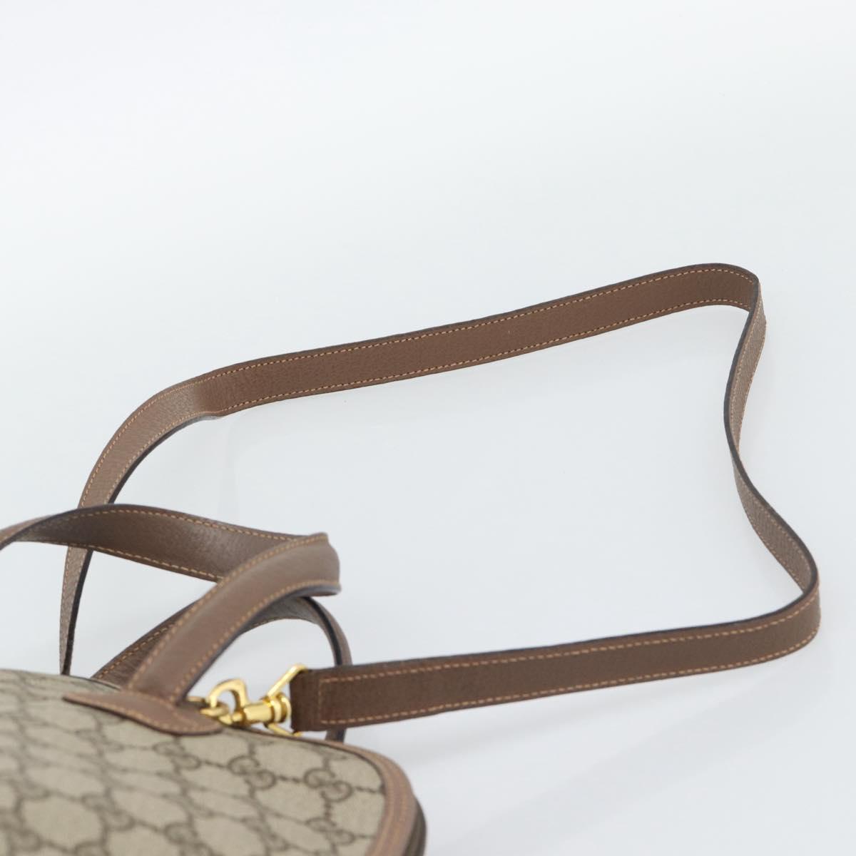 GUCCI GG Supreme Shoulder Bag PVC 2way Beige Gold 000 123 6004 Auth 194241