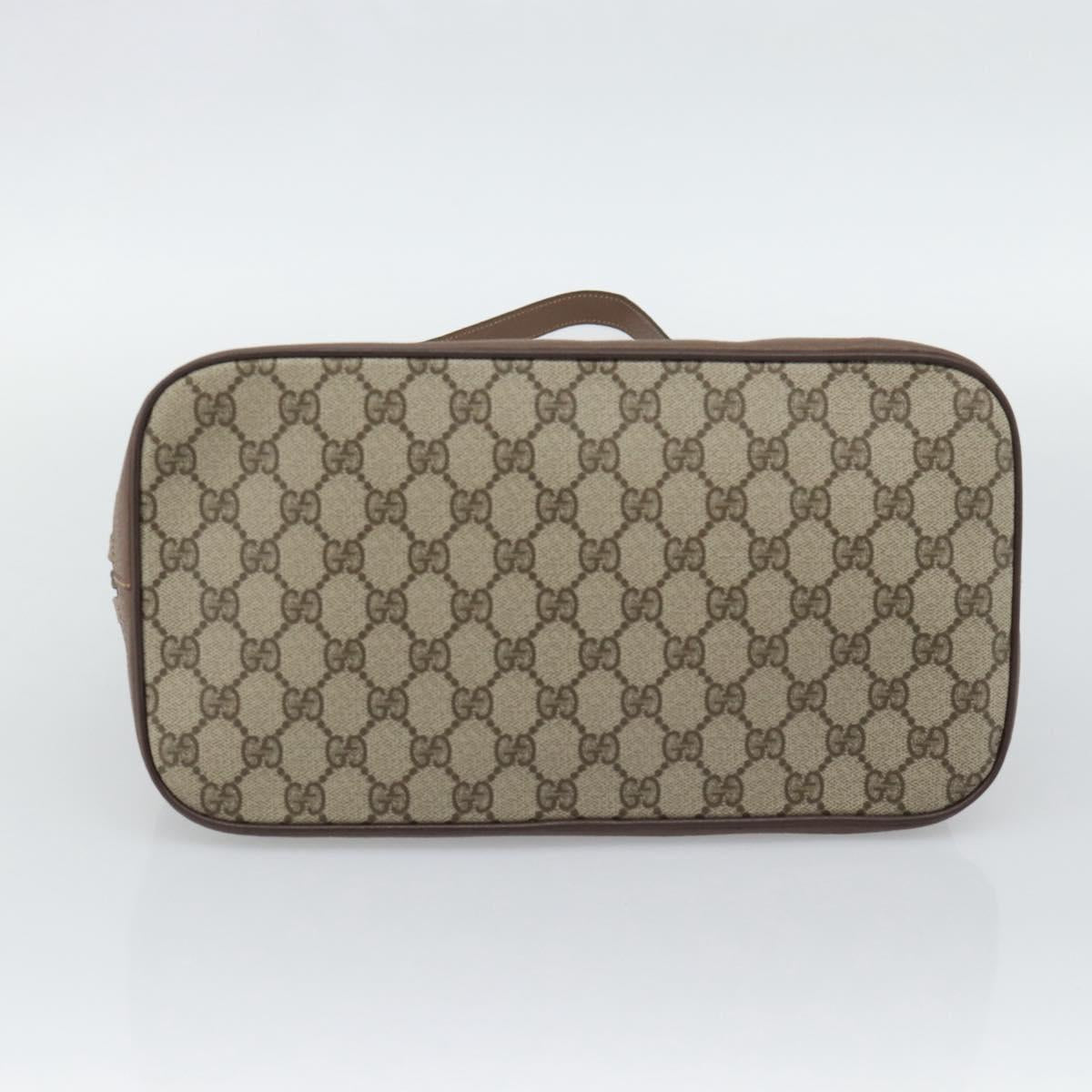 GUCCI GG Supreme Shoulder Bag PVC 2way Beige Gold 000 123 6004 Auth 194241