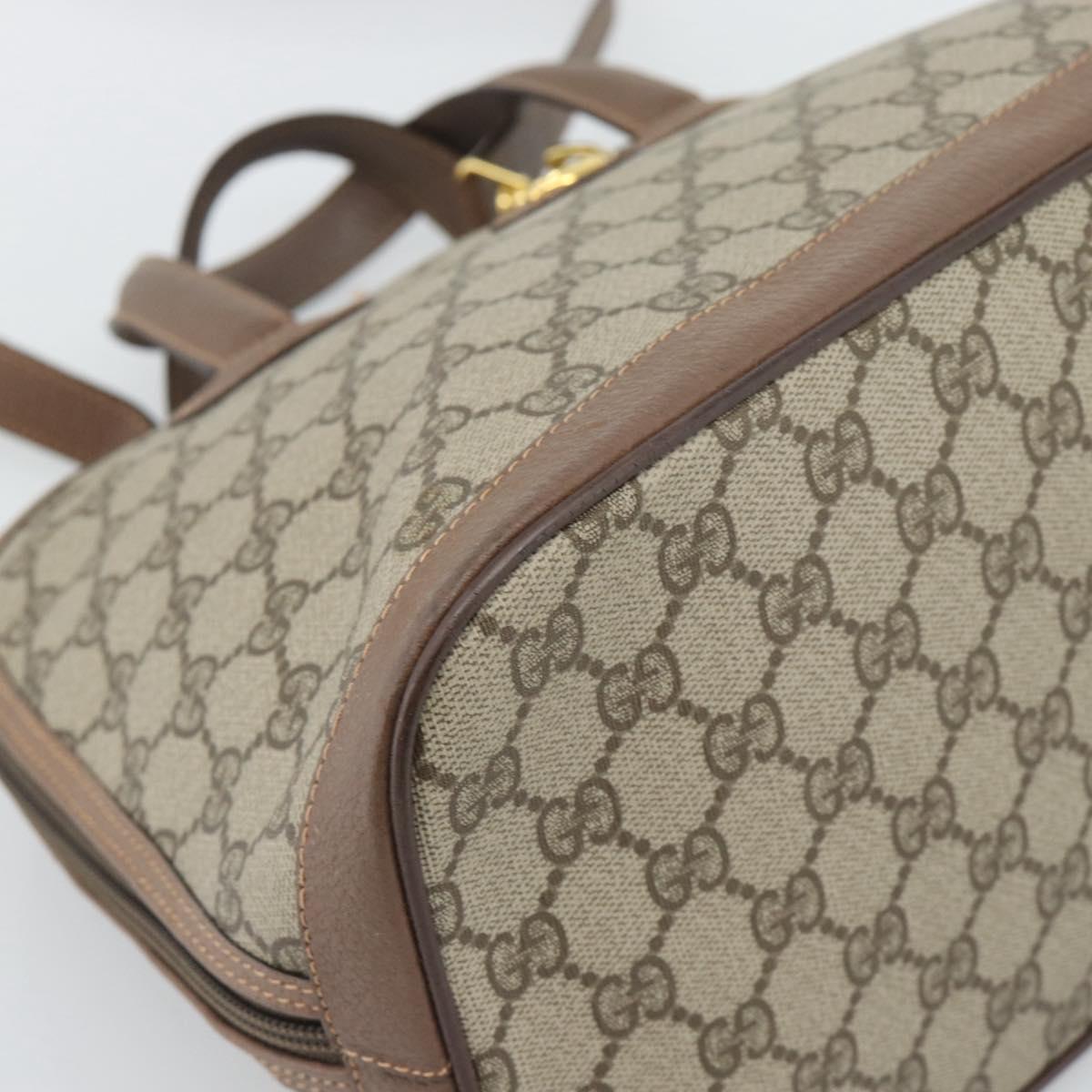 GUCCI GG Supreme Shoulder Bag PVC 2way Beige Gold 000 123 6004 Auth 194241