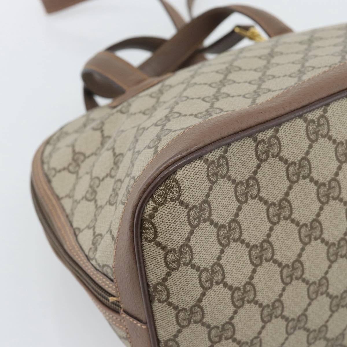 GUCCI GG Supreme Shoulder Bag PVC 2way Beige Gold 000 123 6004 Auth 194241