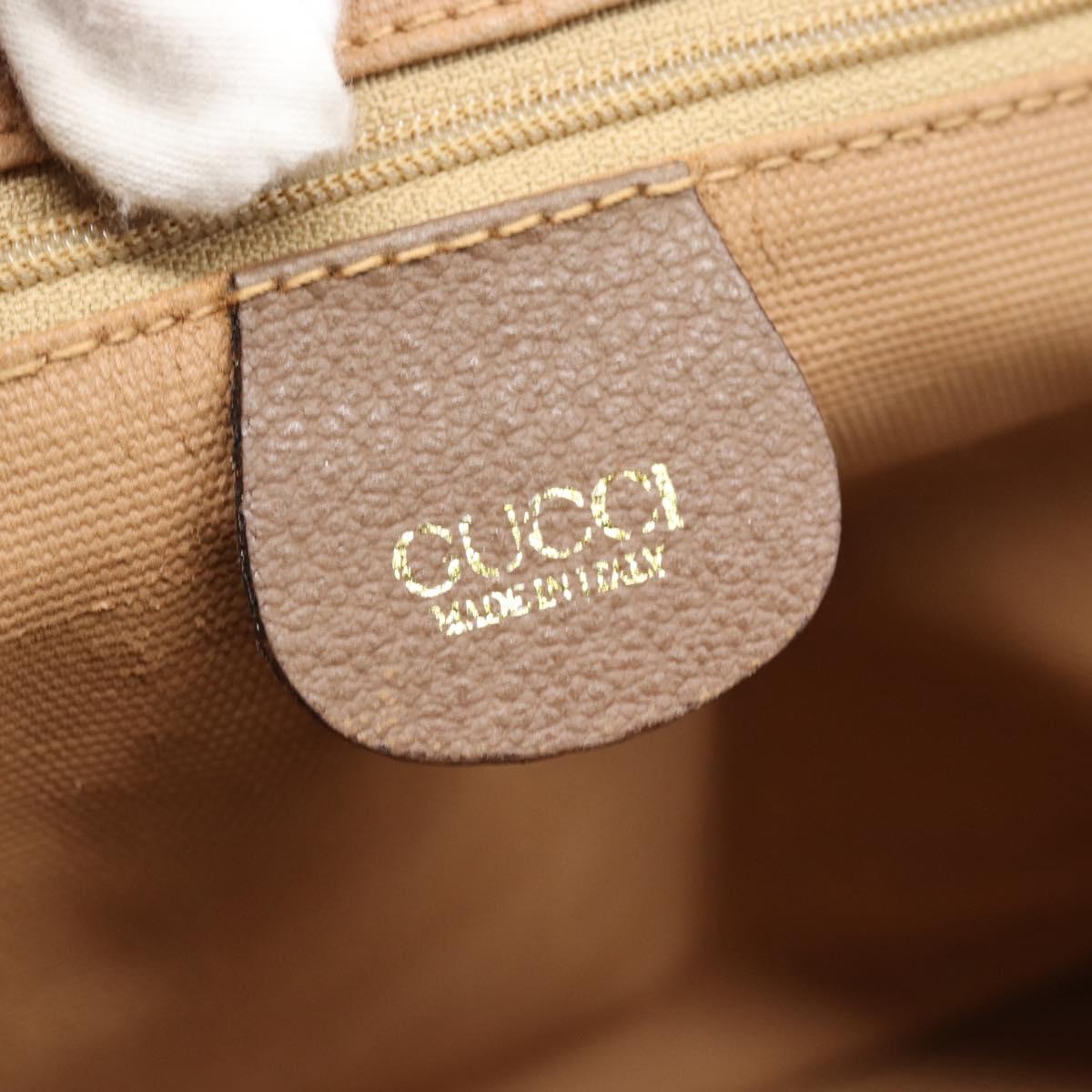 GUCCI GG Supreme Shoulder Bag PVC 2way Beige Gold 000 123 6004 Auth 194241