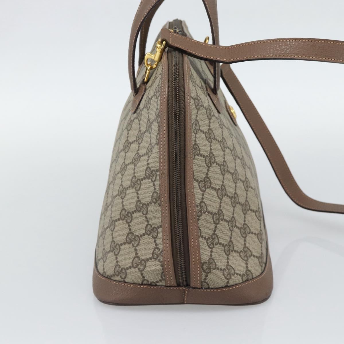 GUCCI GG Supreme Shoulder Bag PVC 2way Beige Gold 000 123 6004 Auth 194241