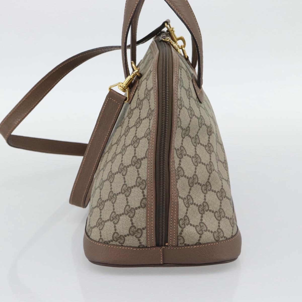 GUCCI GG Supreme Shoulder Bag PVC 2way Beige Gold 000 123 6004 Auth 194241