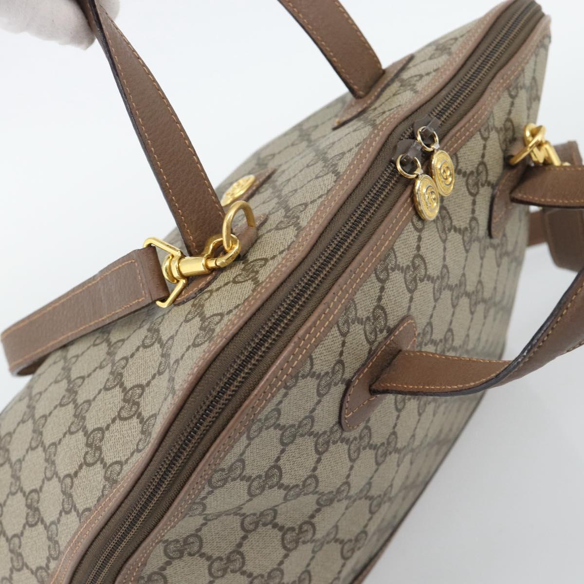 GUCCI GG Supreme Shoulder Bag PVC 2way Beige Gold 000 123 6004 Auth 194241