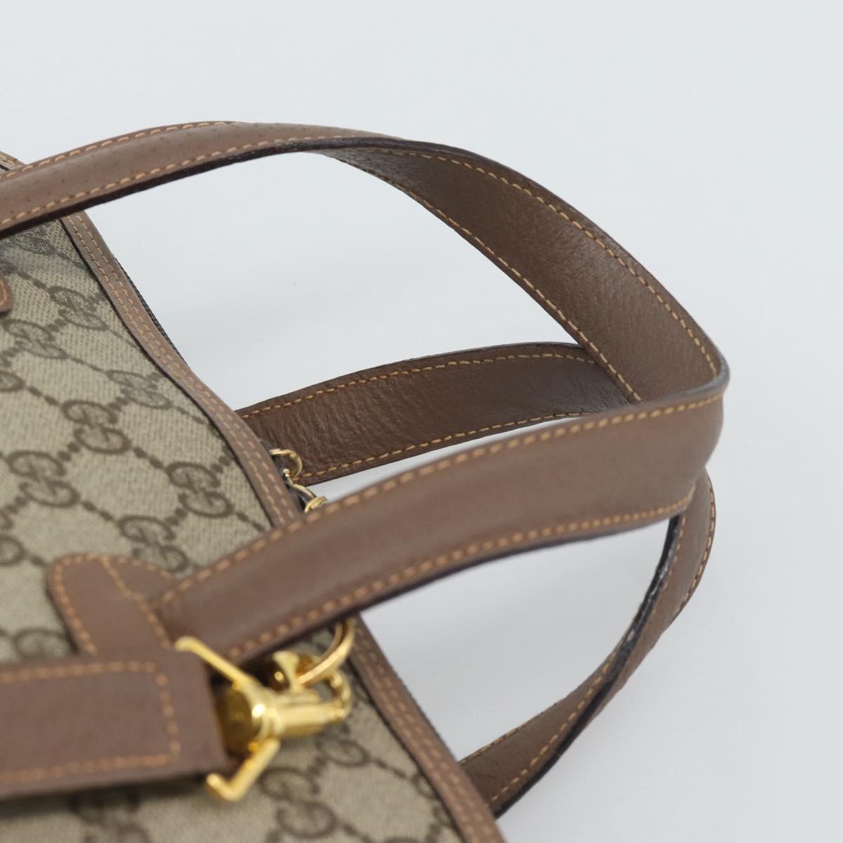GUCCI GG Supreme Shoulder Bag PVC 2way Beige Gold 000 123 6004 Auth 194241