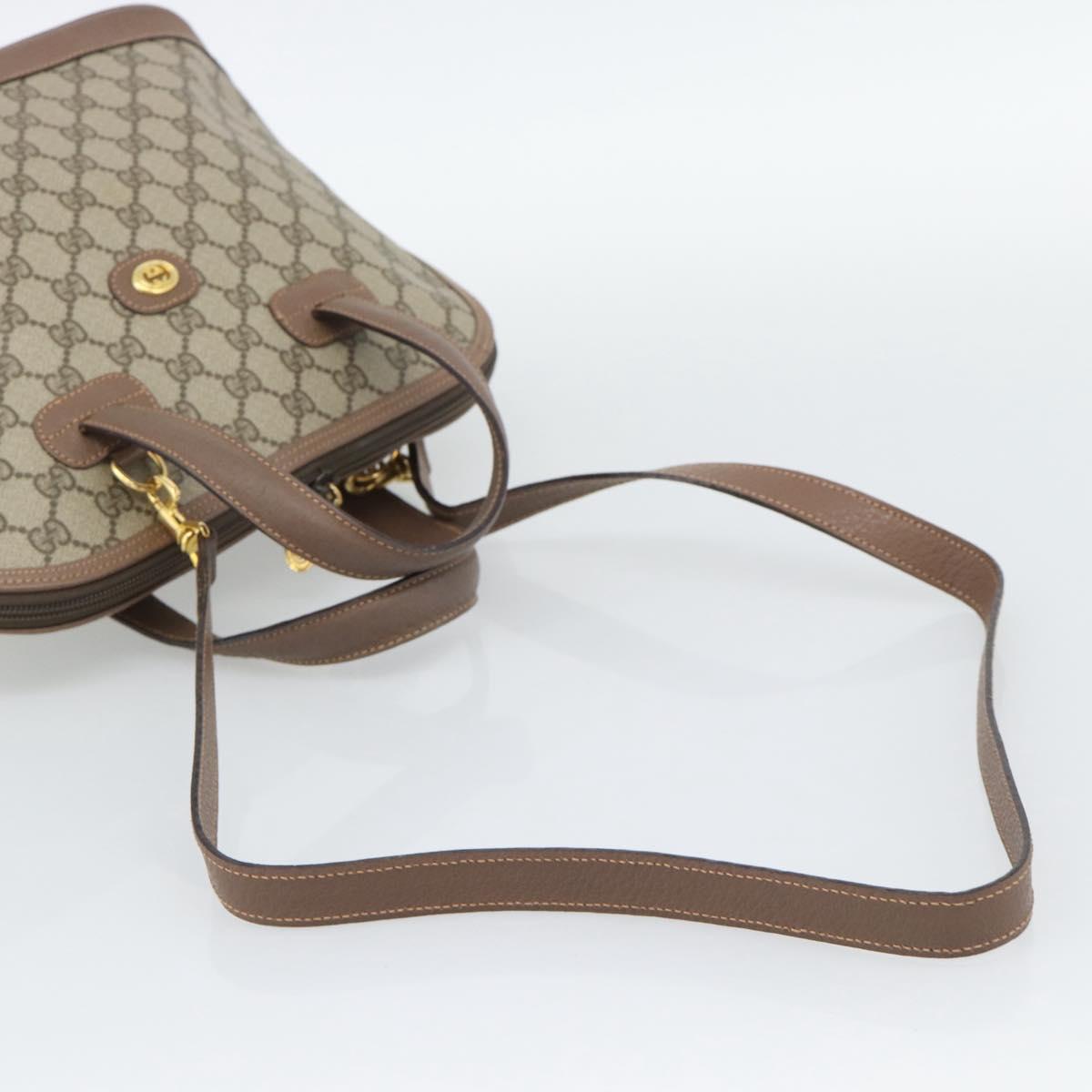 GUCCI GG Supreme Shoulder Bag PVC 2way Beige Gold 000 123 6004 Auth 194241