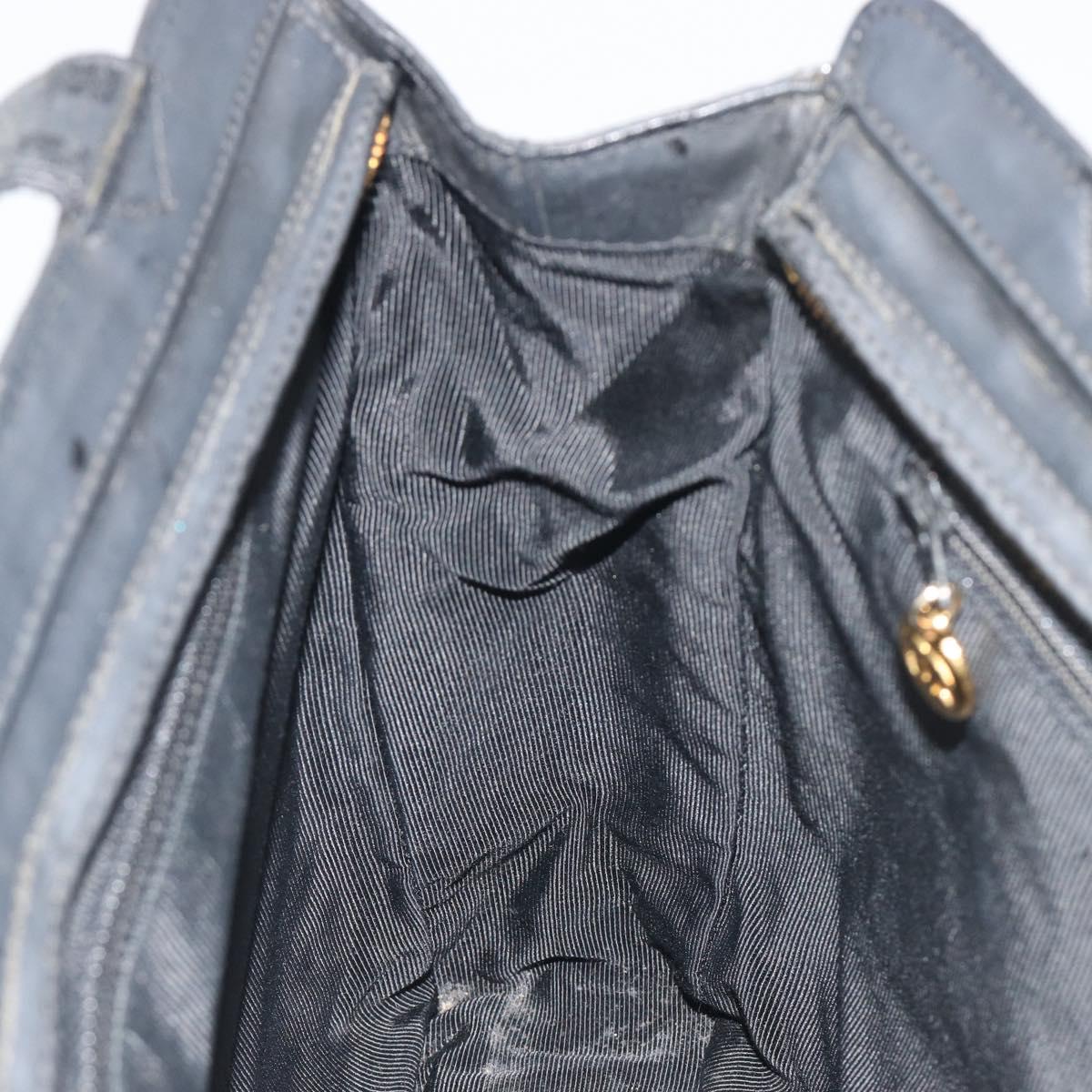 CHANEL Matelasse Tote Bag Patent Leather Black Gold CC Auth 194245