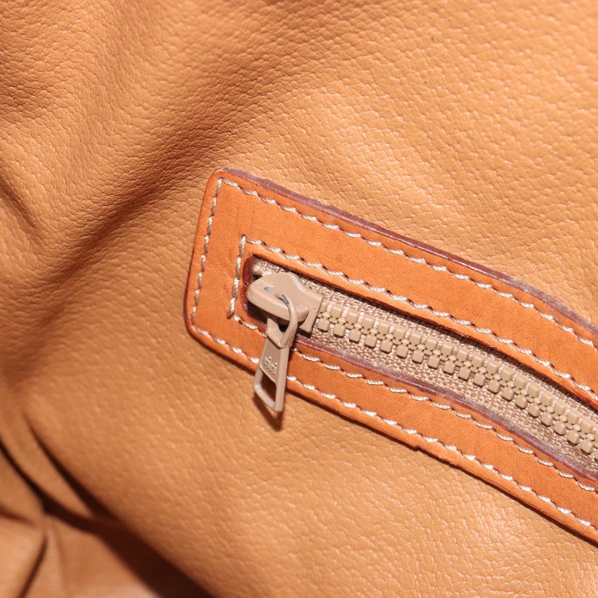 CELINE Macadam Canvas Shoulder Bag PVC Leather Brown Gold Auth 194254A