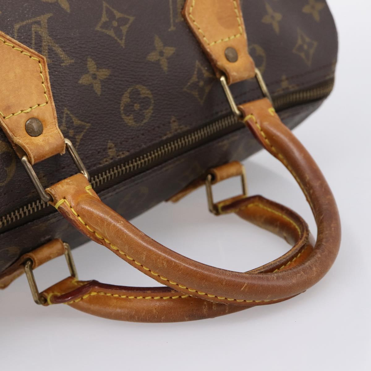 LOUIS VUITTON Monogram Speedy 30 Hand Bag M41526 LV Auth 194257