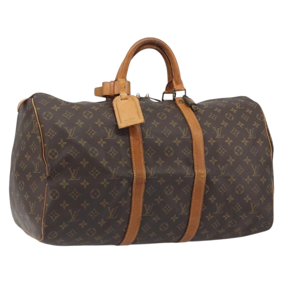 LOUIS VUITTON Monogram Keepall 50 Boston Bag M41426 LV Auth 194259A