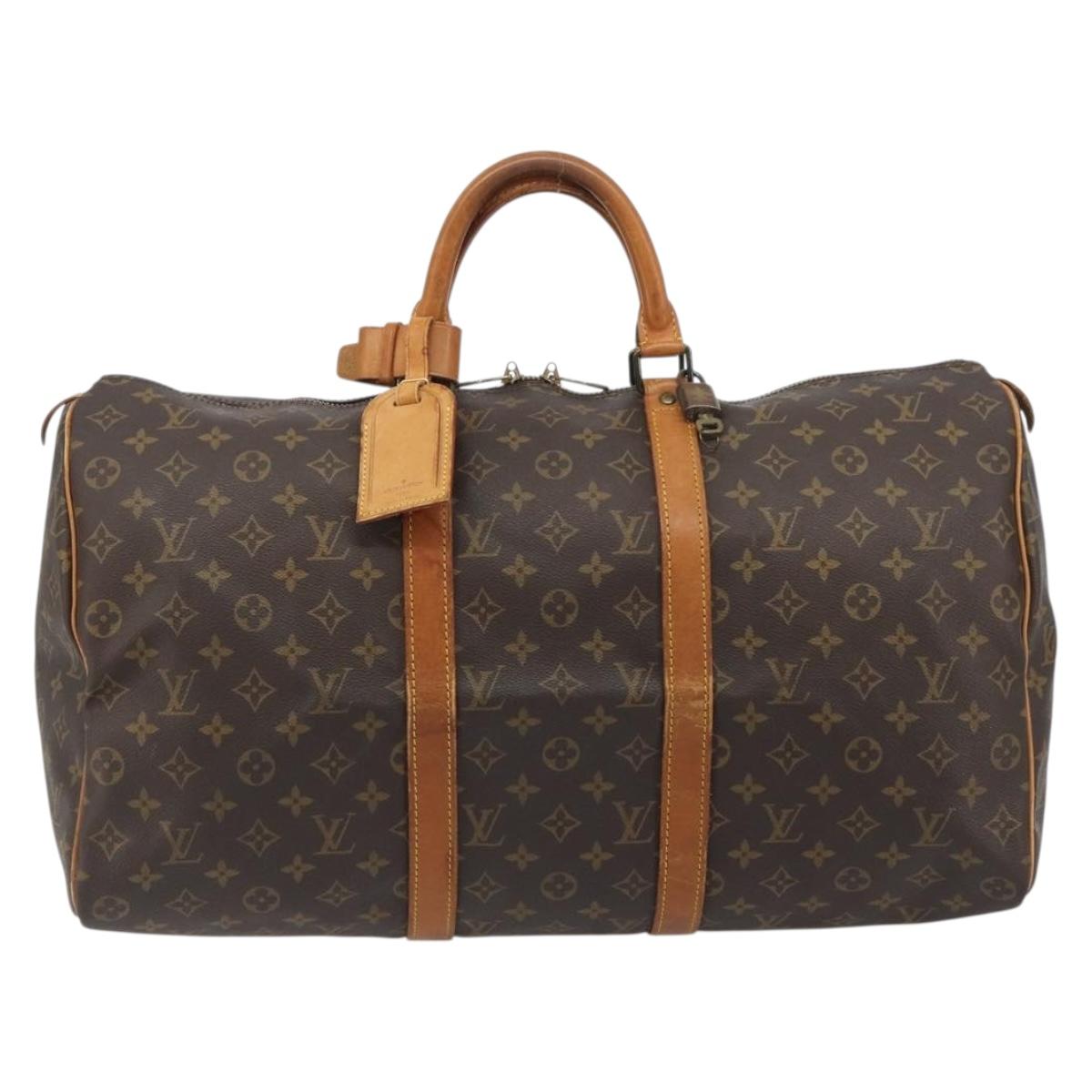 LOUIS VUITTON Monogram Keepall 50 Boston Bag M41426 LV Auth 194259A