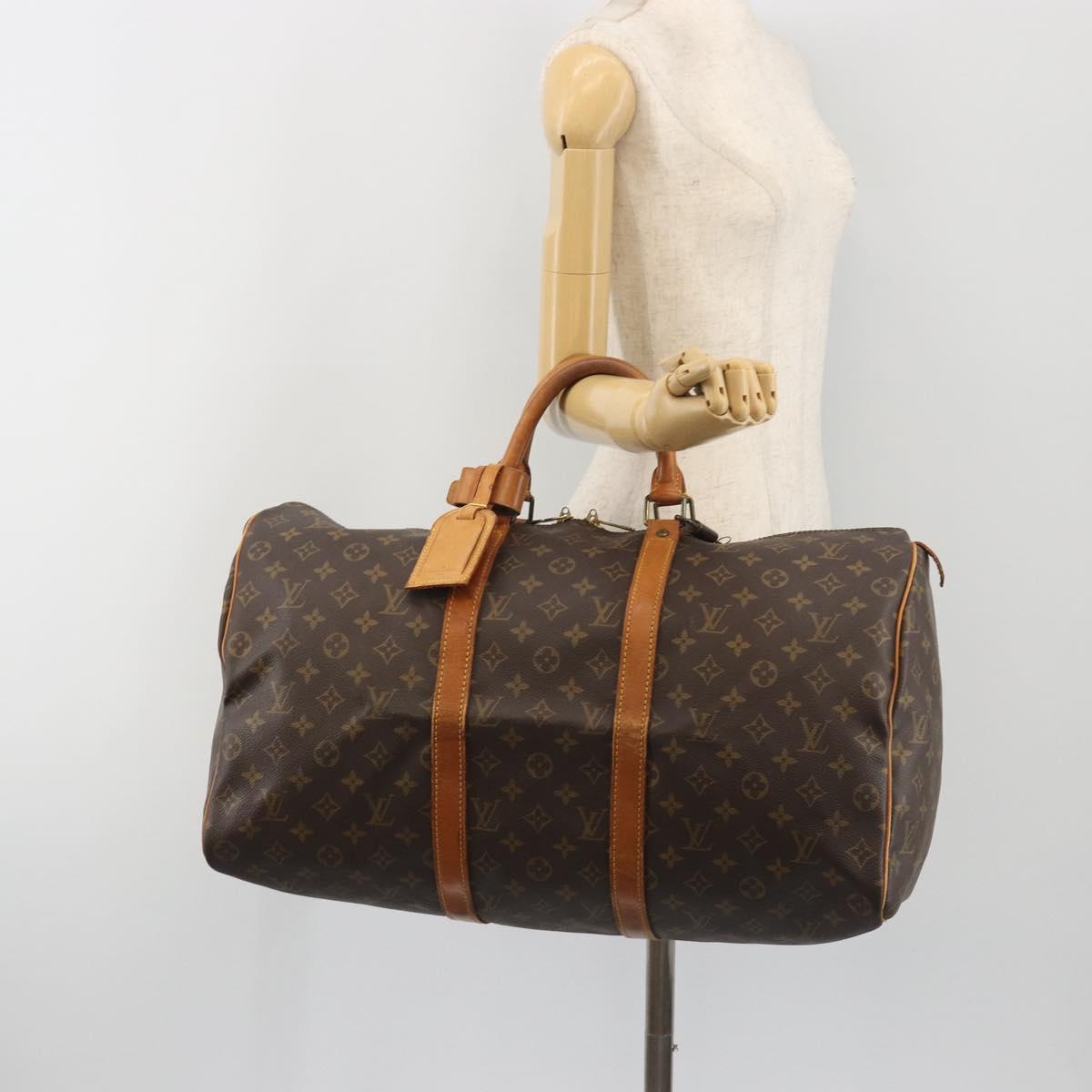 LOUIS VUITTON Monogram Keepall 50 Boston Bag M41426 LV Auth 194259A