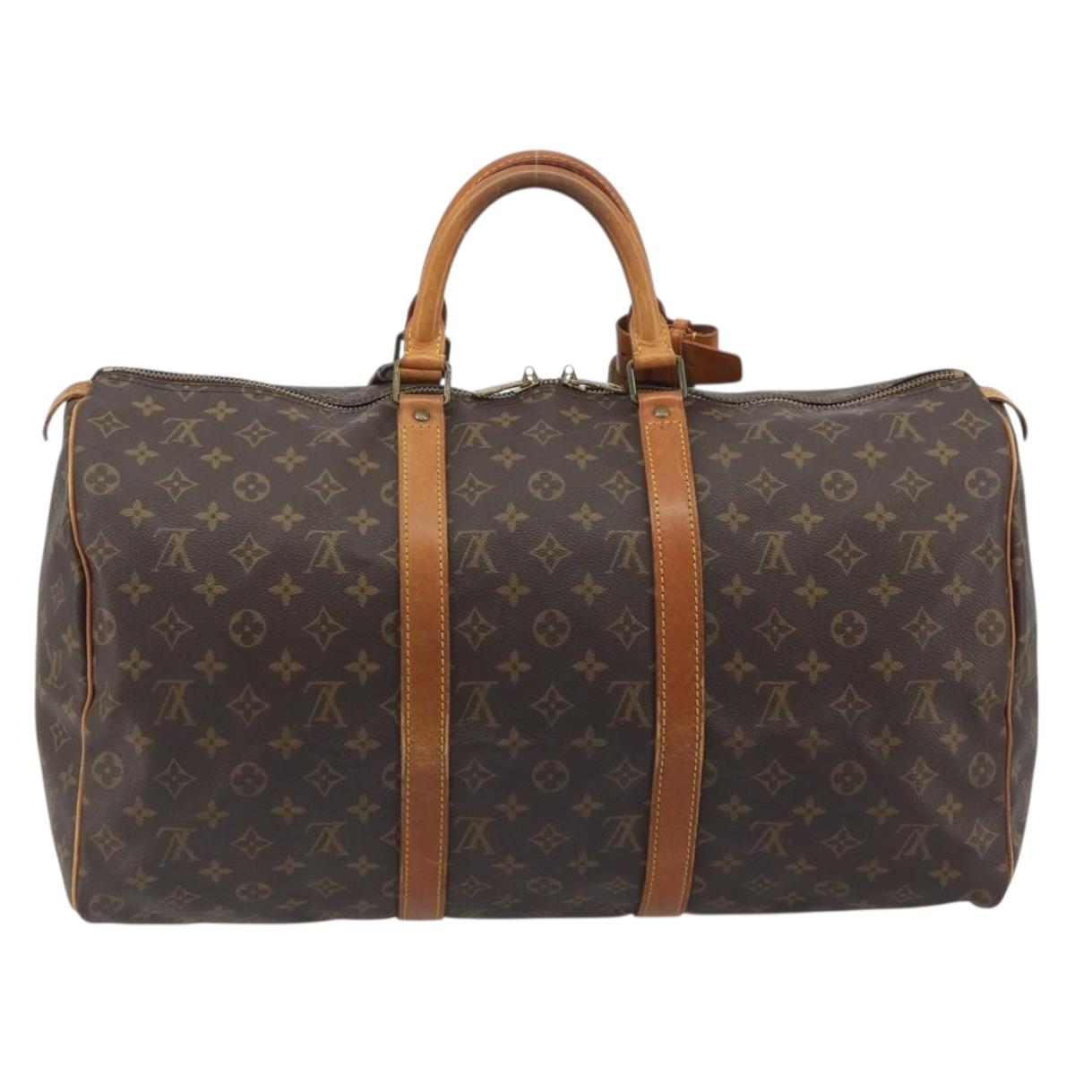 LOUIS VUITTON Monogram Keepall 50 Boston Bag M41426 LV Auth 194259A