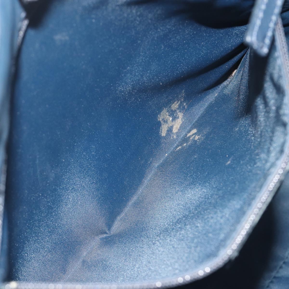 Christian Dior Trotter Canvas Tote Bag Navy Silver Auth 194263