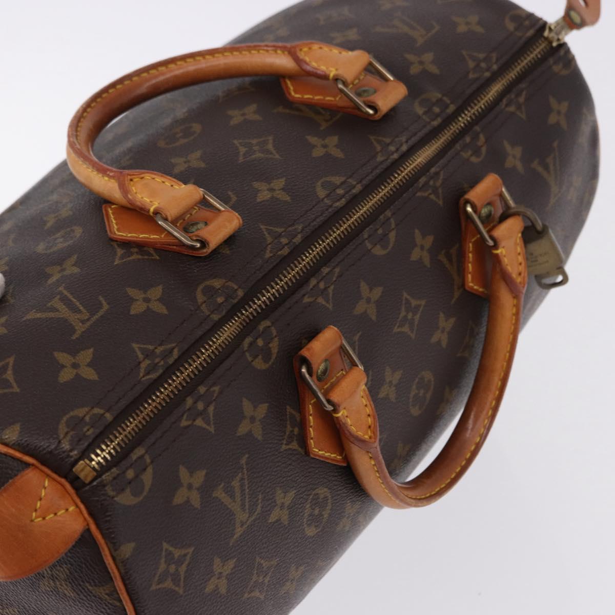 LOUIS VUITTON Monogram Speedy 35 Hand Bag M41524 LV Auth 194276V