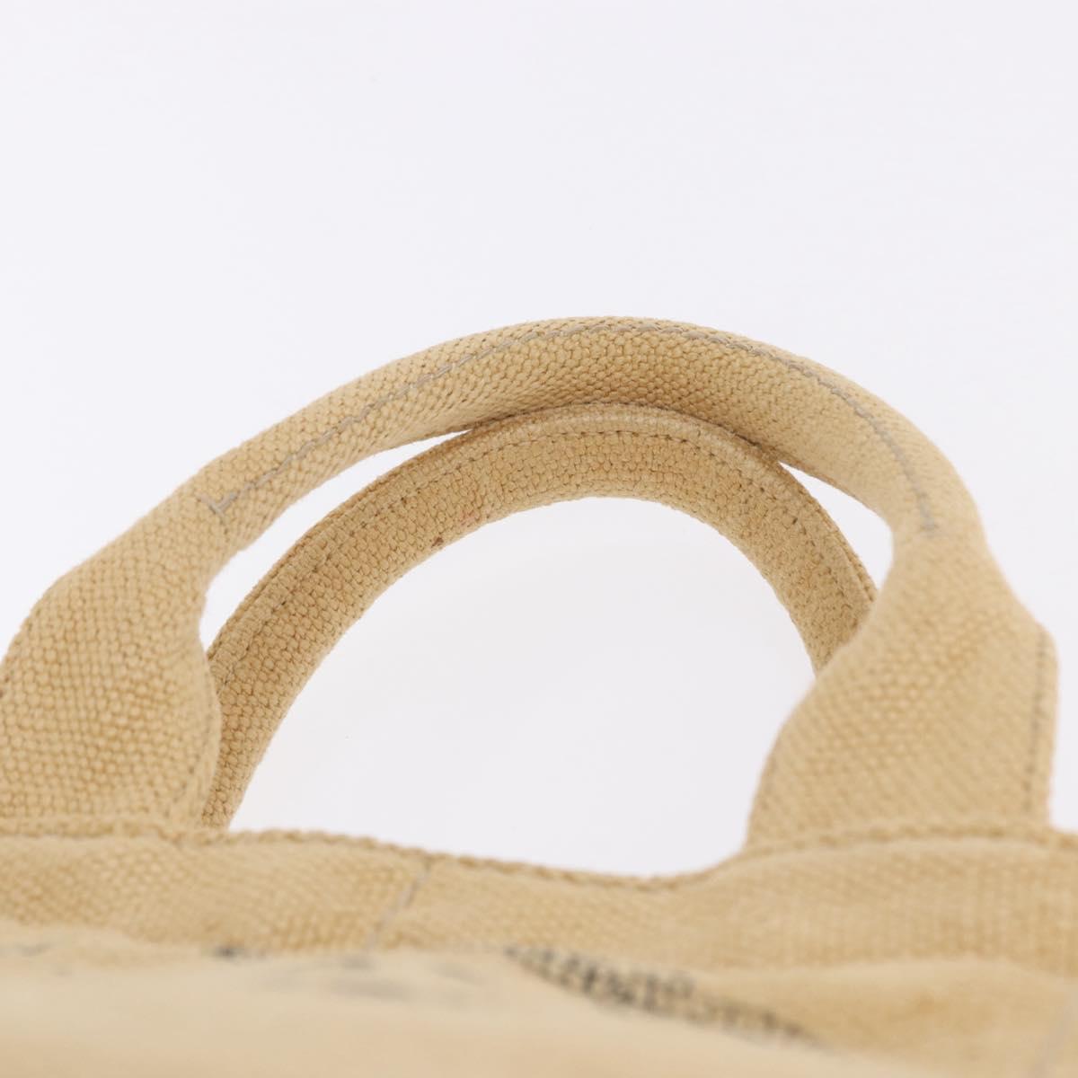 PRADA Canapa GM Tote Bag Straw Beige Gold Auth 194284