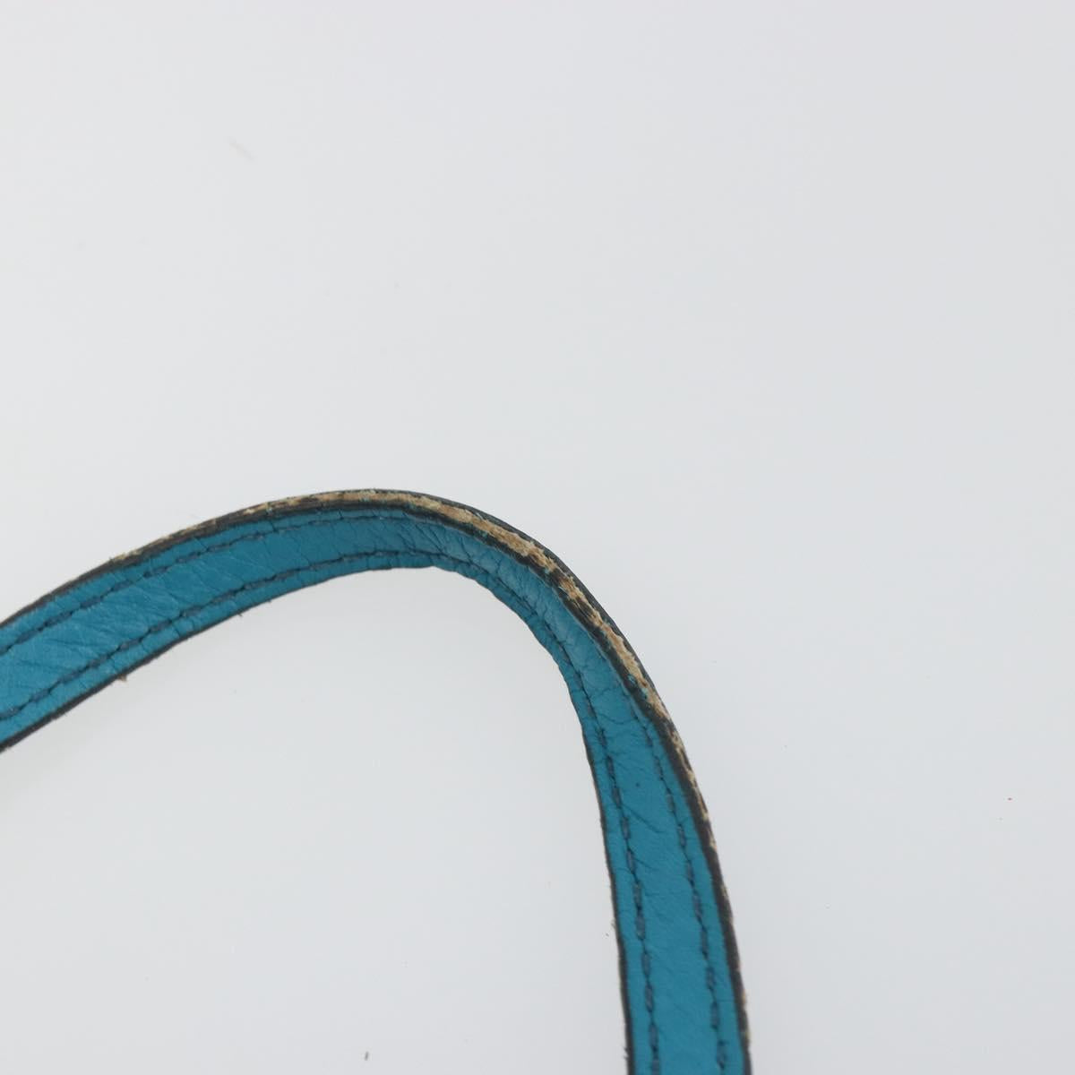 GUCCI Soho Hand Bag Leather Blue Silver 340618 Auth 194286A