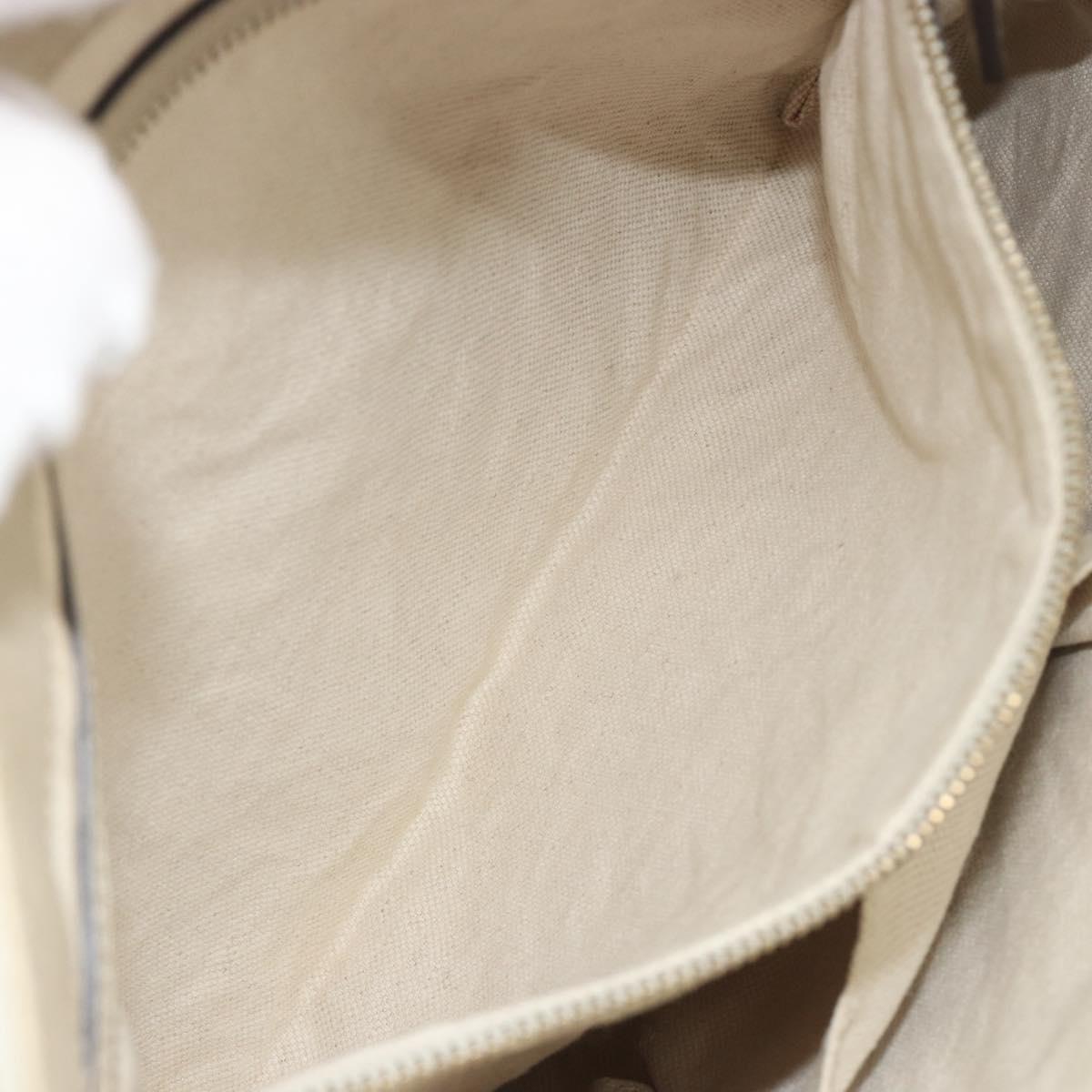 GUCCI GG Canvas Web Sherry Line Shoulder Bag Beige Gold 257065 Auth 194292