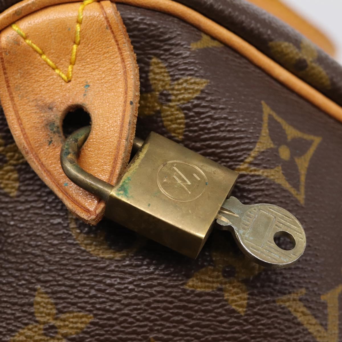 LOUIS VUITTON Monogram Speedy 35 Hand Bag M41524 LV Auth 194299A