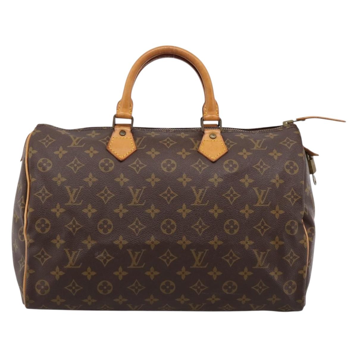 LOUIS VUITTON Monogram Speedy 35 Hand Bag M41524 LV Auth 194299A