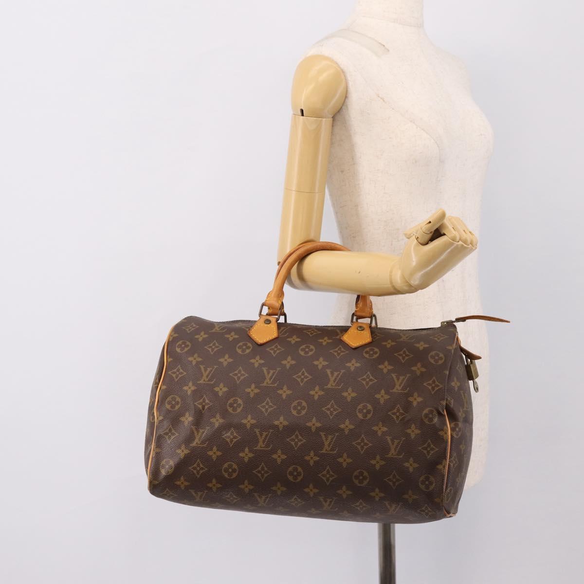 LOUIS VUITTON Monogram Speedy 35 Hand Bag M41524 LV Auth 194299A