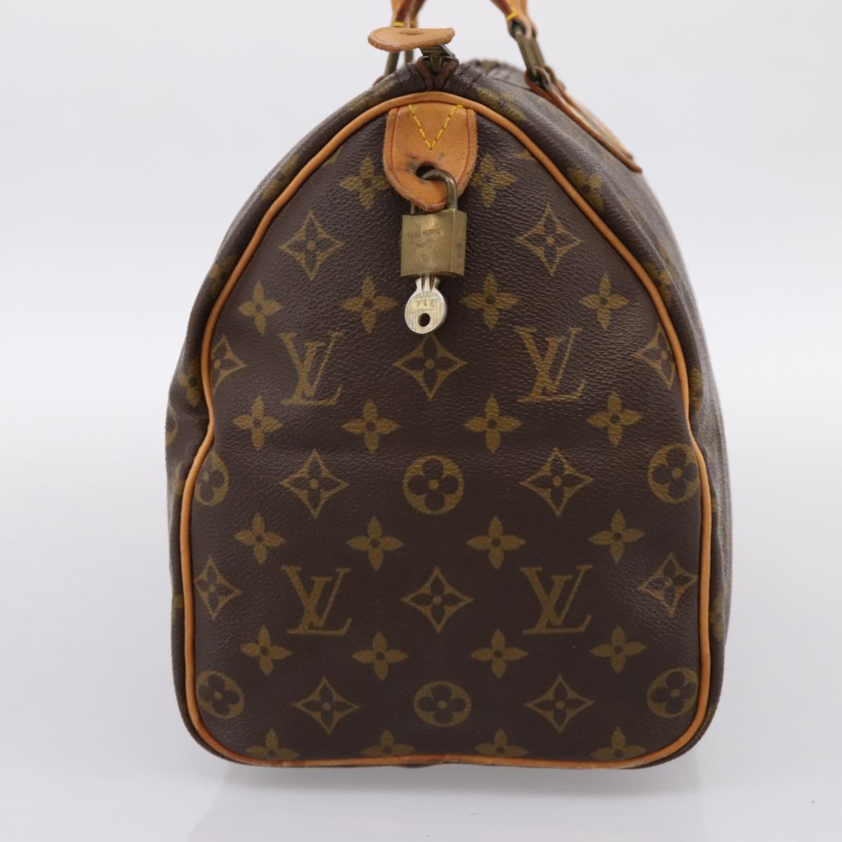 LOUIS VUITTON Monogram Speedy 35 Hand Bag M41524 LV Auth 194299A