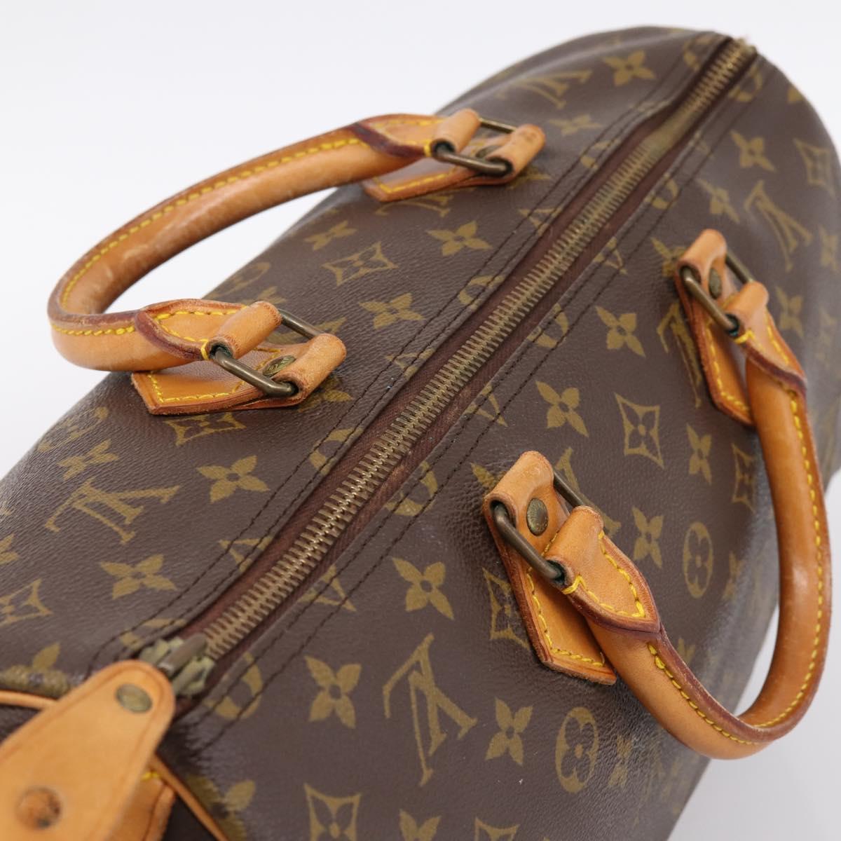 LOUIS VUITTON Monogram Speedy 35 Hand Bag M41524 LV Auth 194299A