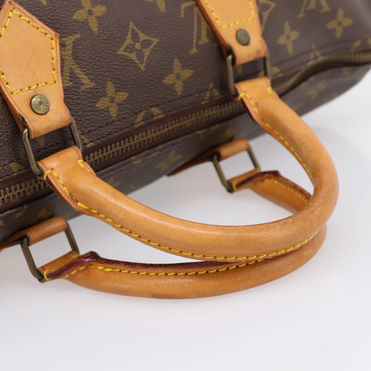 LOUIS VUITTON Monogram Speedy 35 Hand Bag M41524 LV Auth 194299A