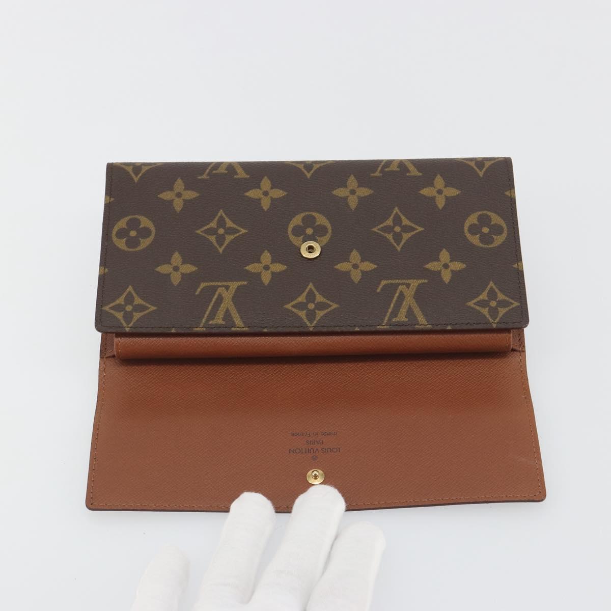 LOUIS VUITTON Monogram Porte Tresor International Wallet M61215 LV Auth 194302A