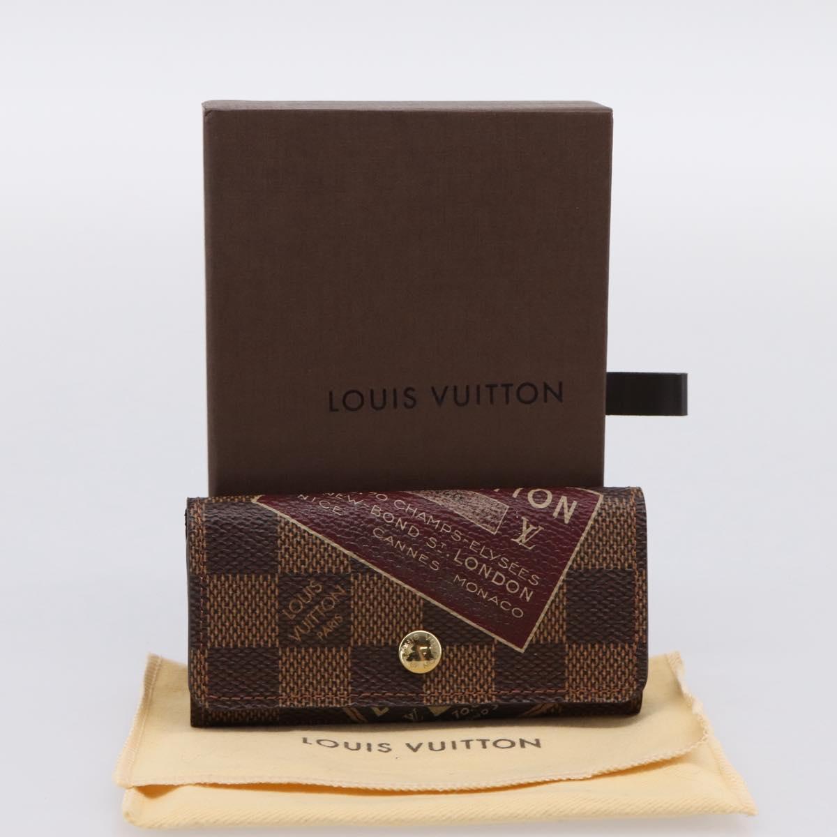 LOUIS VUITTON Damier Ebene Multicles 4 Key Case N63082 Auth 194304M