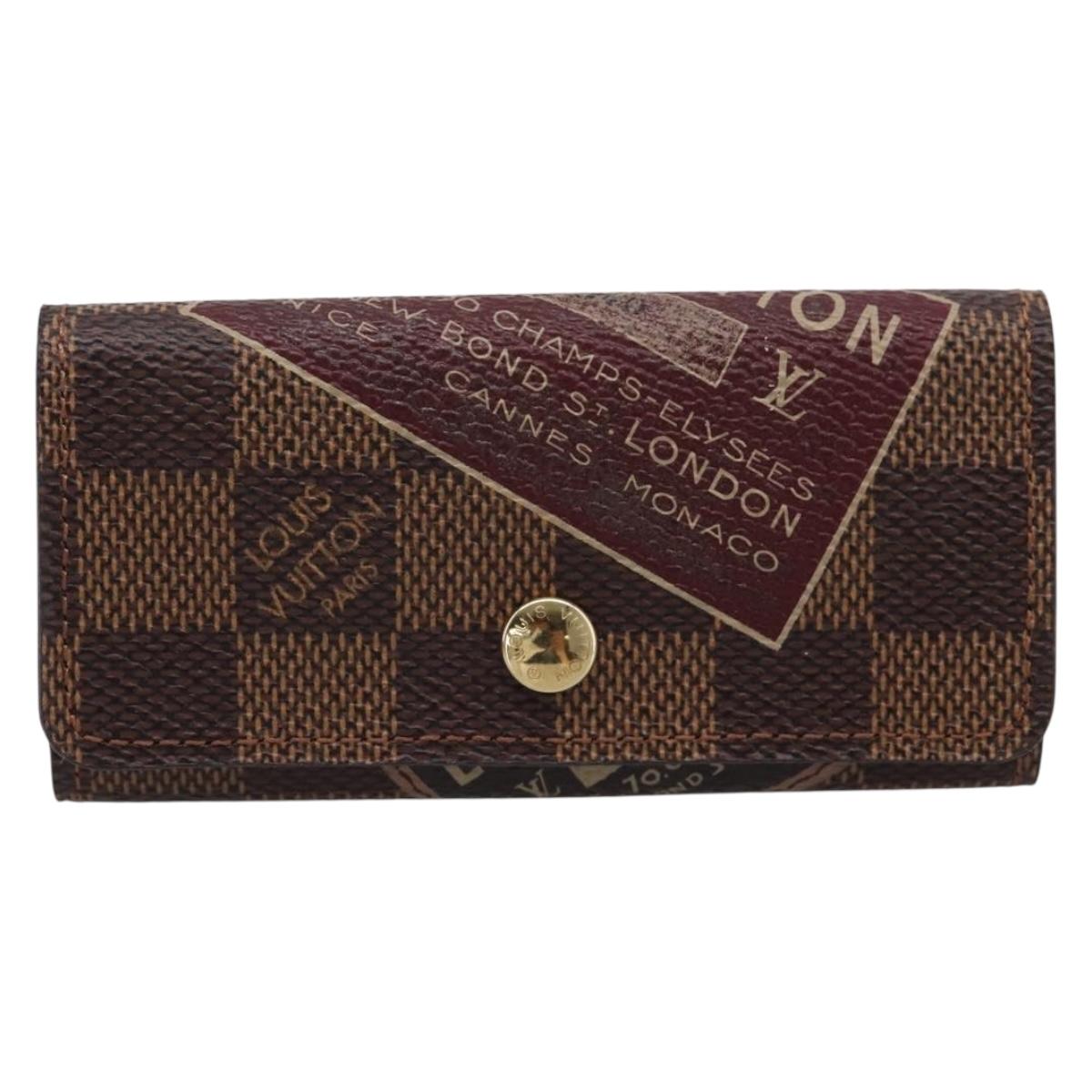 LOUIS VUITTON Damier Ebene Multicles 4 Key Case N63082 Auth 194304M