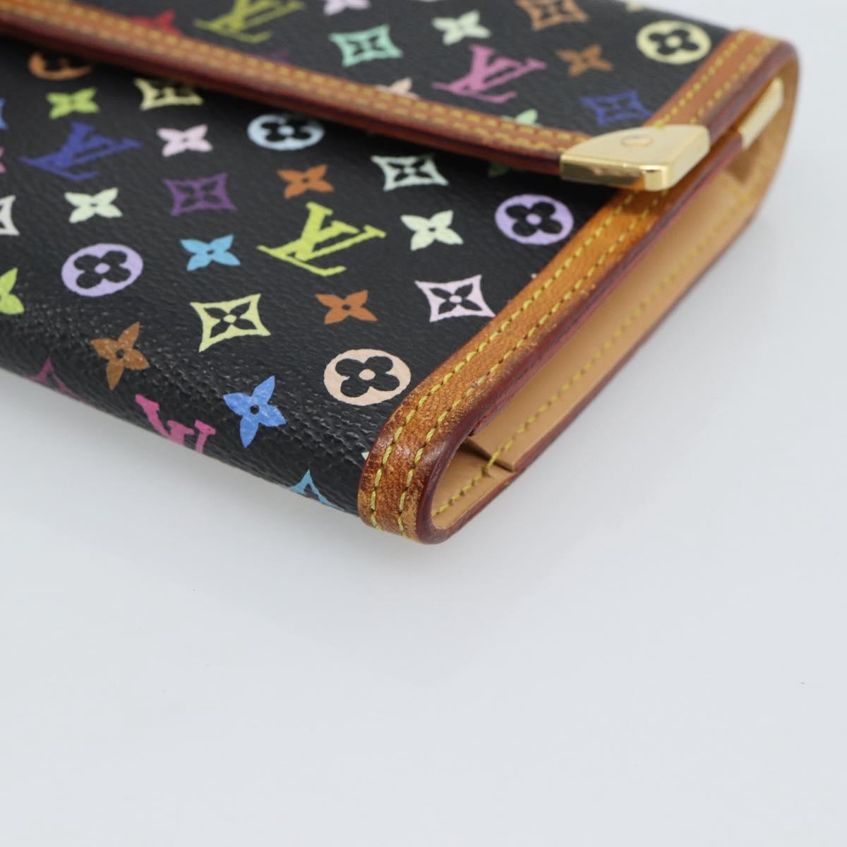 LOUIS VUITTON Monogram Multicolor Porte Tresor International M92658 Auth 194312A